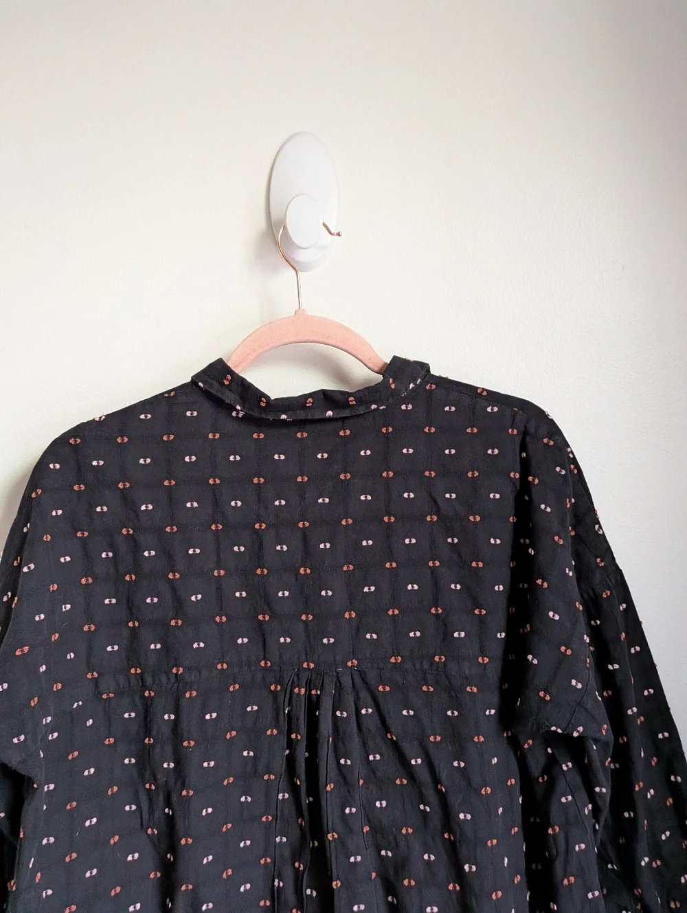 MALOJA Black Dots Cotton Casual Oversized Contemporary Button Front Shirt Large - Picture 6 of 12